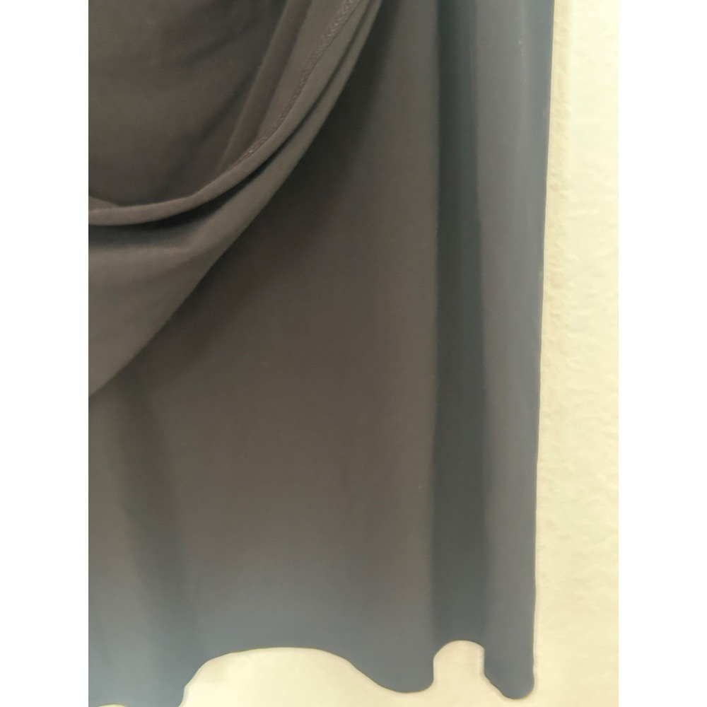 Lauren Ralph Lauren Sheath Dress Womens Size 8 Black Ruched V-Neck Office Career - Picture 5 of 14
